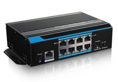 UTEPO优特普8路安防专用交换机高清细节图集与设备解析